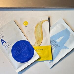 Vitamin Sheet Mask Set - Blue, Yellow